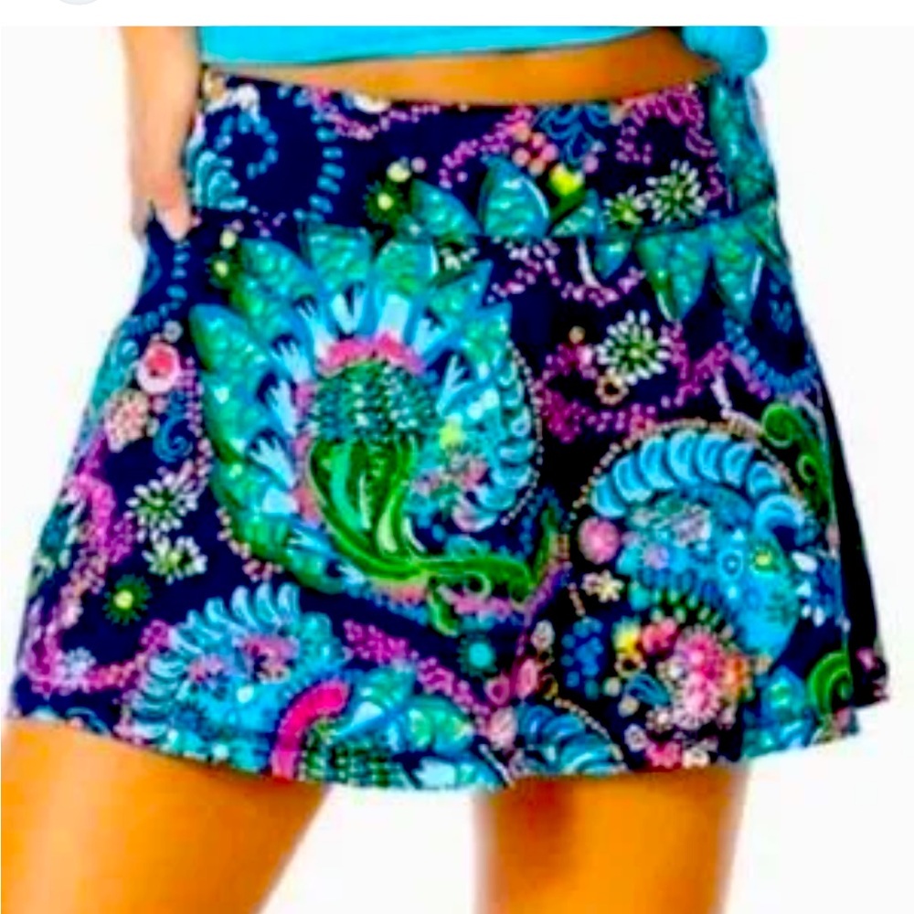 Lilly Pulitzer Aila Luxletic Skort Take Me to the Sea size small
